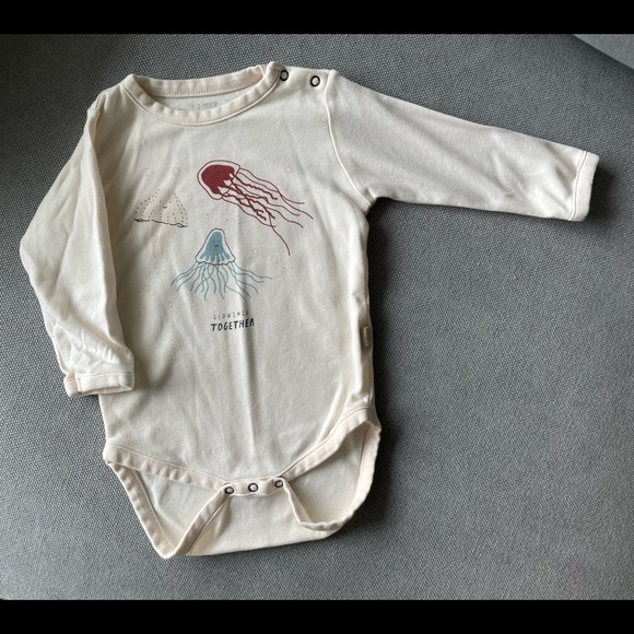 Red Caribou Glowing Together Baby Onesie - Picture 1 of 3